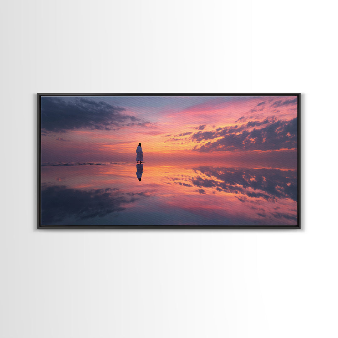 Radiant Horizon – Framed Canvas Print – Christian Art Canvas – Jesus Painting – Large Christian Art – Modern Christian Painting