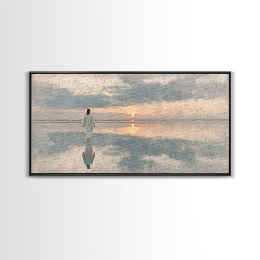 Dawn Of Mercy – Framed Canvas Print – Christian Art Print – Christian Wall Art – Jesus Art Print – Subtle Christian Paintings