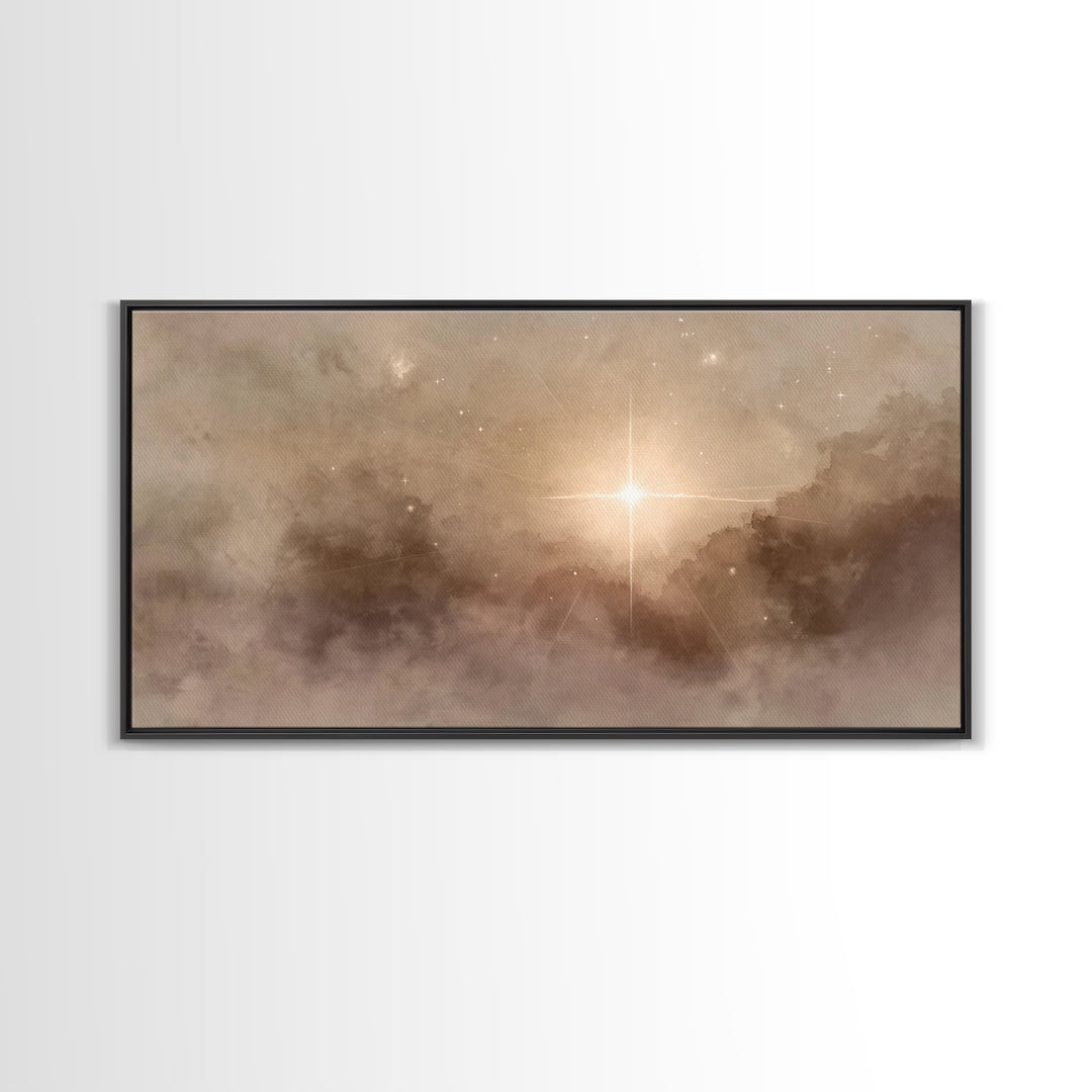 Radiant Promise – Framed Canvas Print – Christian Art – Modern Christian Painting – Christian Christmas Art – Christian Wall Art – Subtle C