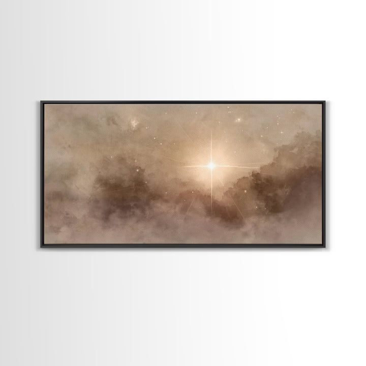 Radiant Promise – Framed Canvas Print – Christian Art – Modern Christian Painting – Christian Christmas Art – Christian Wall Art – Subtle C
