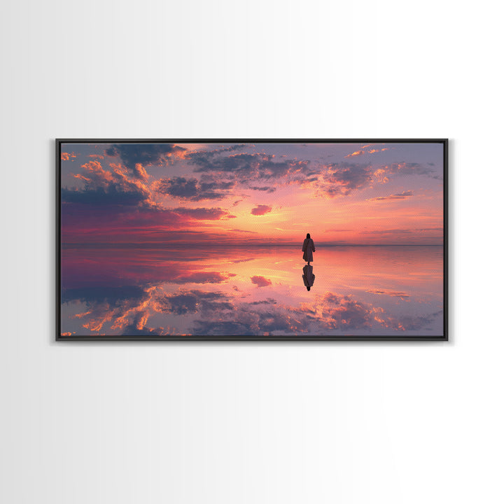 Sky Of Promise – Framed Canvas Print – Christian Art Canvas – Christian Art Gift – Minimalist Christian Art – Modern Christian Art
