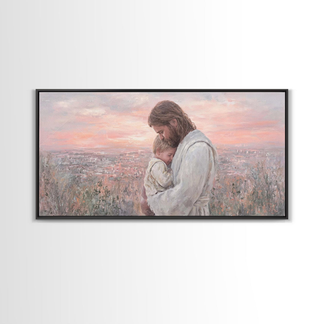 Evening Promise - Framed Canvas Print - Christian Wall Art - Christian Christmas Art - Christian Art Canvas - Christian Decor - Christian A