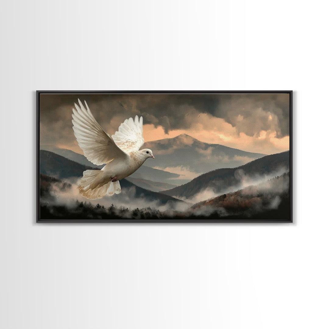 Hillside Peace – Framed Canvas Print – Christian Wall Art – Moody Christian Art – Christian Art Canvas – Christian Gift Ideas