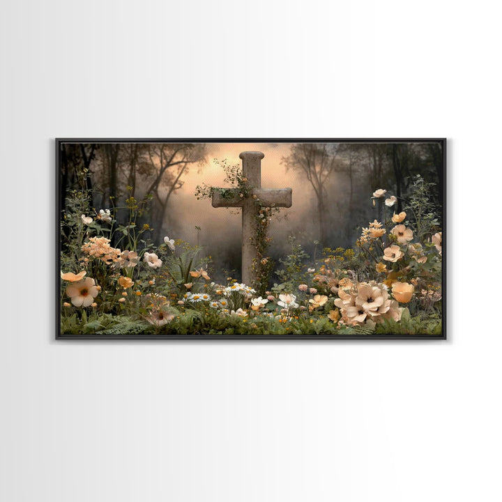 Garden Of Mercy – Framed Canvas Print – Christian Art – Christian Painting – Modern Christian Art – Jesus Canvas Art – Christian Gift Ideas