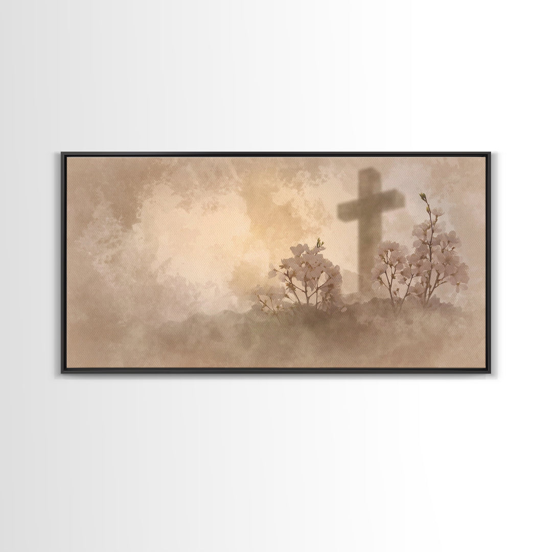 Dawn Of Hope – Framed Canvas Print – Christian Art Canvas – Moody Christian Art – Christian Painting – Christian Wall Art – Vintage Christi