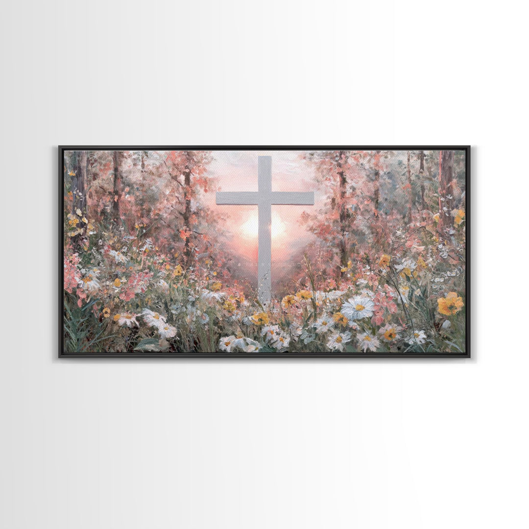 Forest Of Grace – Framed Canvas Print – Christian Wall Art – Christian Painting – Modern Christian Painting – Christian Art Canvas – Christ