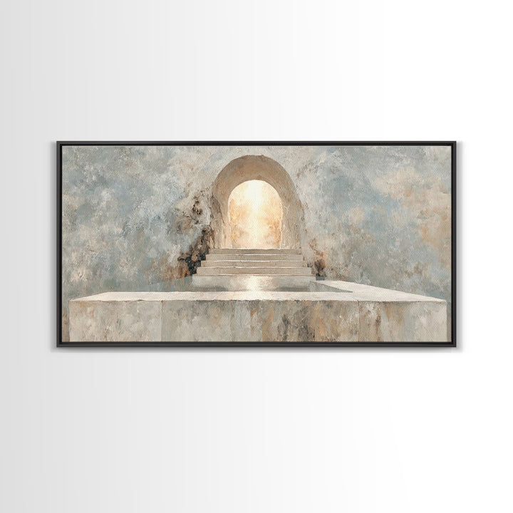 Sacred Passage – Framed Canvas Print – Minimalist Christian Art – Christian Wall Art – Modern Christian Art – Christian Art Print – Subtle