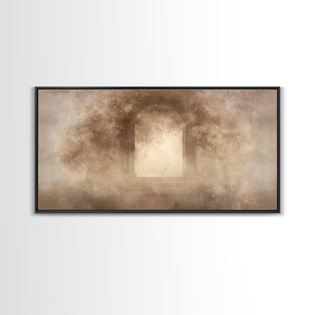 Sacred Open Gate, Framed Canvas Print, Christian Art Print, Christian Wall Art, Jesus Canvas Art, Christian Gift Ideas