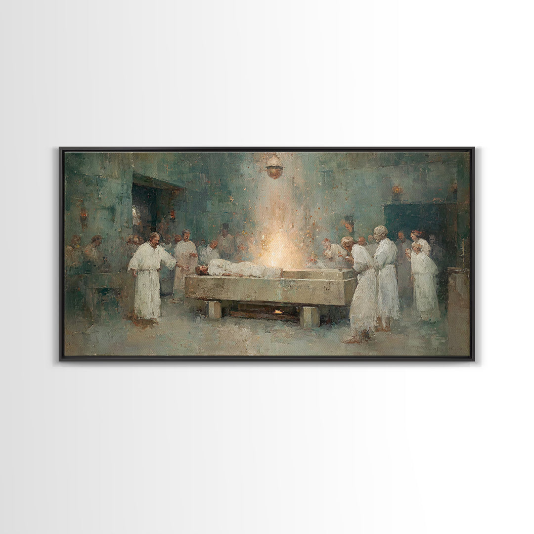 Rite Of Dawn | Framed Canvas Print | Christian Painting | Christian Art Canvas | Christian Decor | Jesus Painting | Christian Wall Art