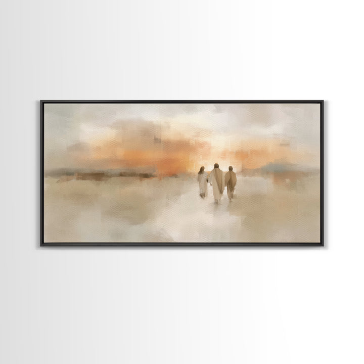 Walk Of Faith | Framed Canvas Print | Christian Art Work | Christian Gift Ideas | Jesus Wall Art | Christian Art Canvas