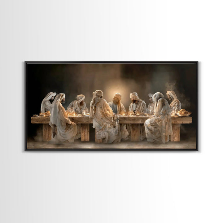 Sacred Gathering – Framed Canvas Print – Christian Art Canvas – Jesus Painting – Christian Wall Art – Christmas Art – Christian Decoration
