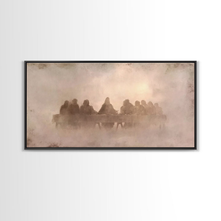 Gathered In Reverence – Framed Canvas Print – Christian Art Canvas – Christian Wall Art – Christian Art Print – Jesus Painting – Christmas