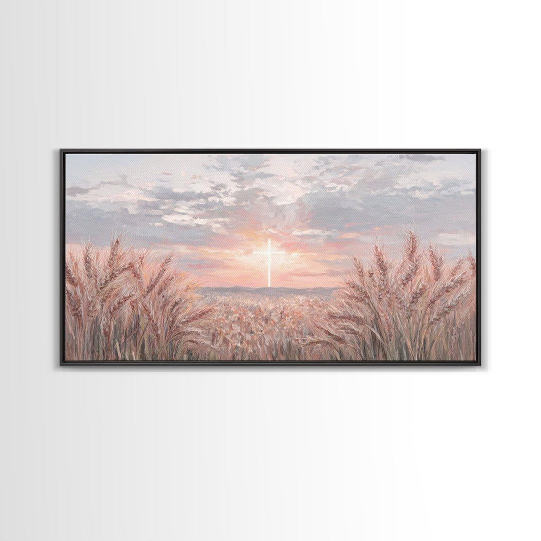 Field Of Promise | Framed Canvas Print | Christian Art Canvas | Christian Wall Art | Christian Painting | Christian Decor | Christian Art P