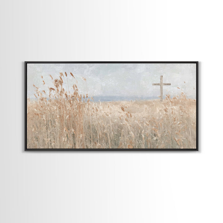 Horizon Of Mercy – Framed Canvas Print – Christian Art Print – Christian Wall Art – Christian Art Canvas – Christian Decor – Minimalist Chr