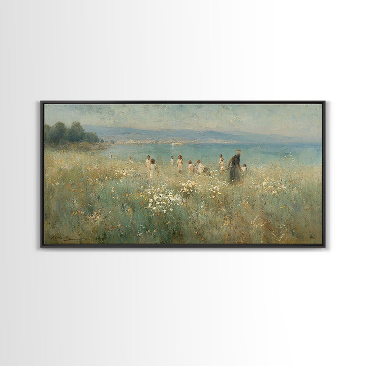 Walking In Light – Framed Canvas Print – Christian Art Prints – Christian Wall Art – Christian Art Canvas – Christian Decor – Christian Pai