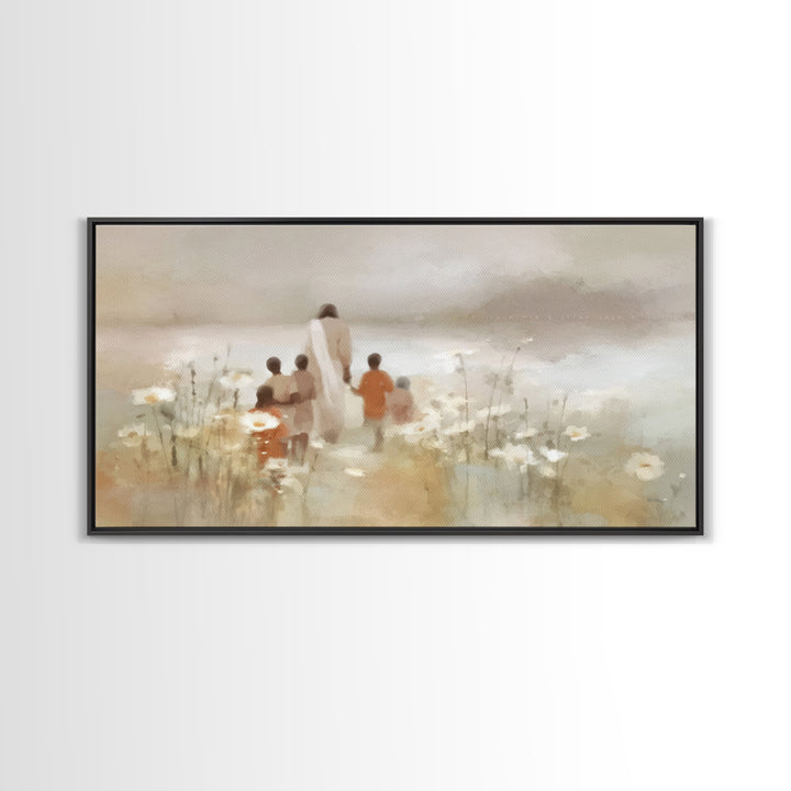 Path Of Grace – Framed Canvas Print – Christian Wall Art – Jesus Painting – Christian Art Canvas – Christian Decor – Christmas Art Prints