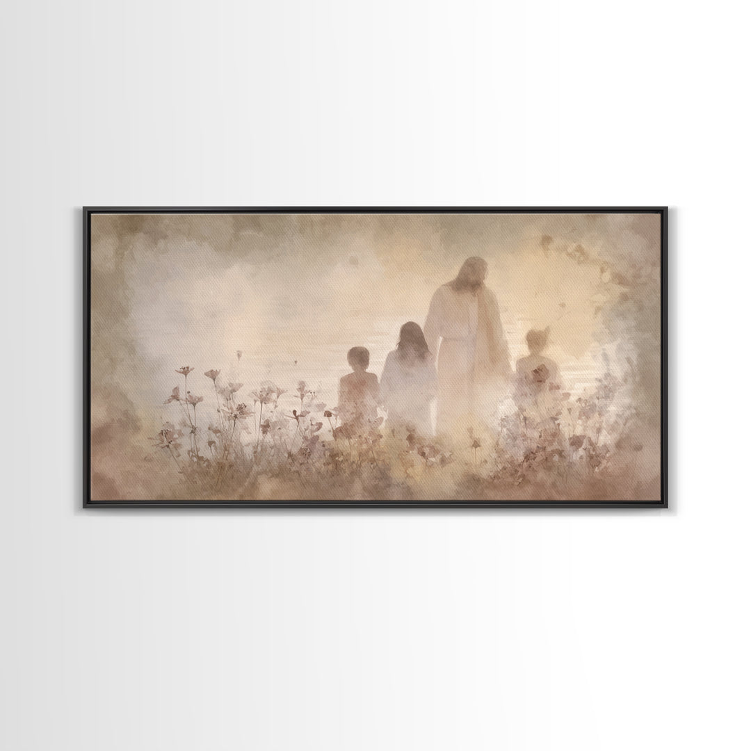 Morning Haven – Framed Canvas Print – Christian Art Canvas – Christian Wall Art – Jesus Painting – Moody Christian Art – Christian Christma