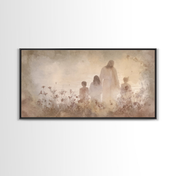 Morning Haven – Framed Canvas Print – Christian Art Canvas – Christian Wall Art – Jesus Painting – Moody Christian Art – Christian Christma