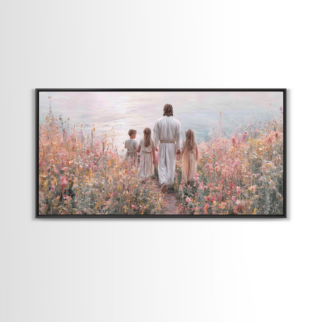 Gentle Light – Framed Canvas Print – Christian Wall Art – Jesus Painting – Christian Art Canvas – Christian Decorations – Christmas Art Pri