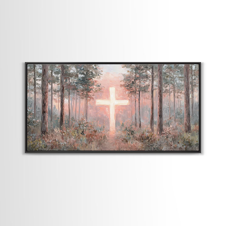 Lighted Path – Framed Canvas Print – Christian Art Canvas – Christian Wall Art – Christian Art – Christian Decor – Christmas Art Work – Chr
