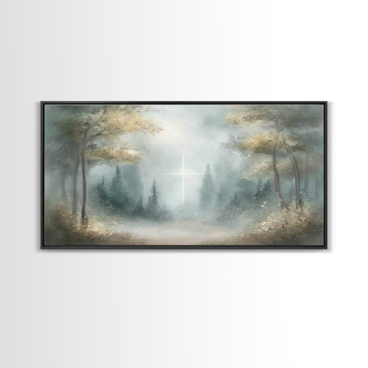Light Of Hope – Framed Canvas Print – Christian Art Canvas – Jesus Painting – Christmas Wall Art – Christian Wall Art – Christian Gift