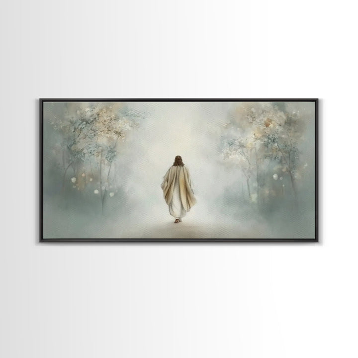 Morning Sanctuary – Framed Canvas Print – Jesus Painting – Christmas Wall Art – Christian Art Canvas – Christian Wall Art – Christian Art