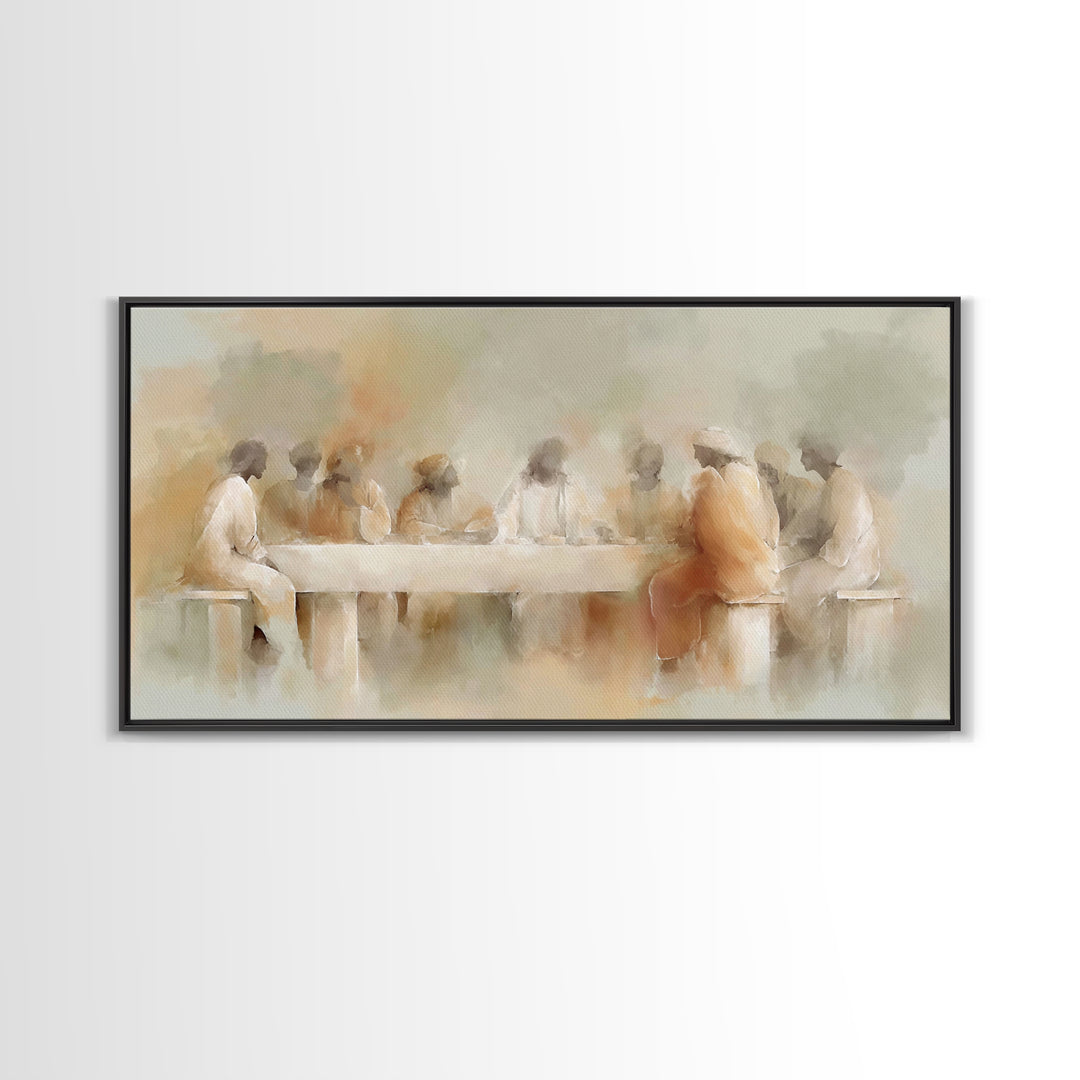 Gathered In Grace – Framed Canvas Print – Christian Art Canvas – Christian Wall Art – Christian art print – subtle Christian art – Jesus Pa