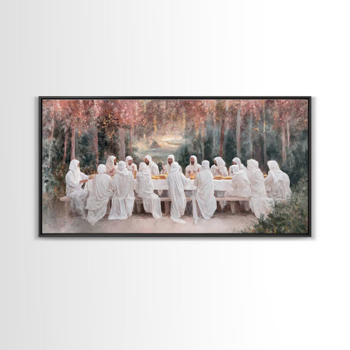 Garden Communion – Framed Canvas Print – Christian Art Canvas – Christian Art – Jesus Painting – Christian Wall Art – Christian art gift