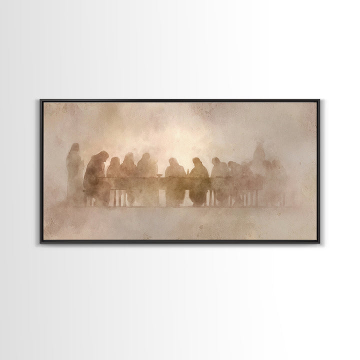 Silent Upper Room – Framed Canvas Print – Christian Art – subtle Christian art – Christian Wall Art – Christian Art Canvas – Jesus Painting