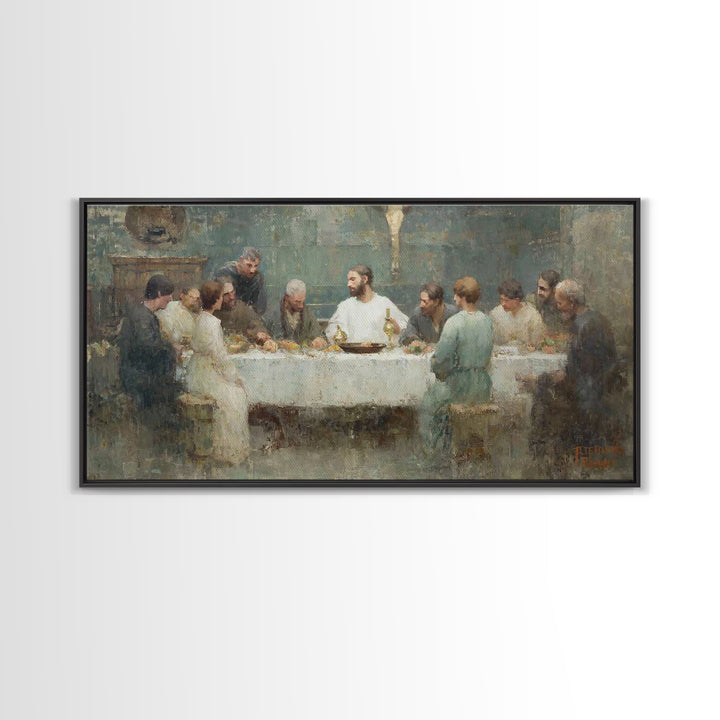 Holy Fellowship – Framed Canvas Print – Christian Art Canvas – Christian Art – Christian Wall Art – Jesus Painting – Christian gift ideas