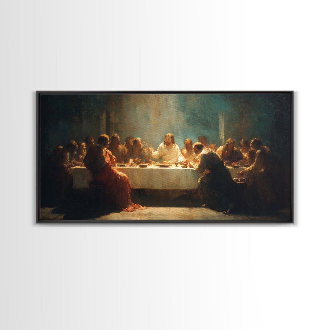 Last Light Gathering – Framed Canvas Print – Christian Art Print – Christian Art – Jesus Painting – Christian Wall Art – Christian Art Canv