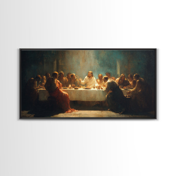 Last Light Gathering – Framed Canvas Print – Christian Art Print – Christian Art – Jesus Painting – Christian Wall Art – Christian Art Canv
