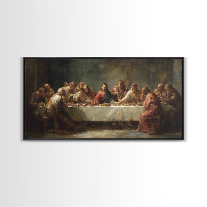Bread Of Promise – Framed Canvas Print – Christian Art Canvas – Christian Art – Christian Wall Art – Jesus Painting – large Christian art