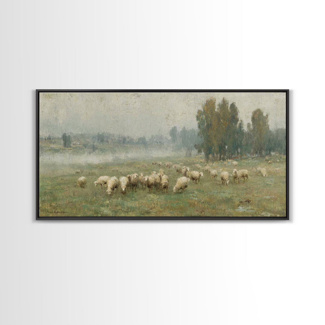 Hillside Stillness | Framed Canvas Print | Christian Art Canvas | Christmas Art | Christian Wall Art | Jesus Painting | Christian Gift Idea