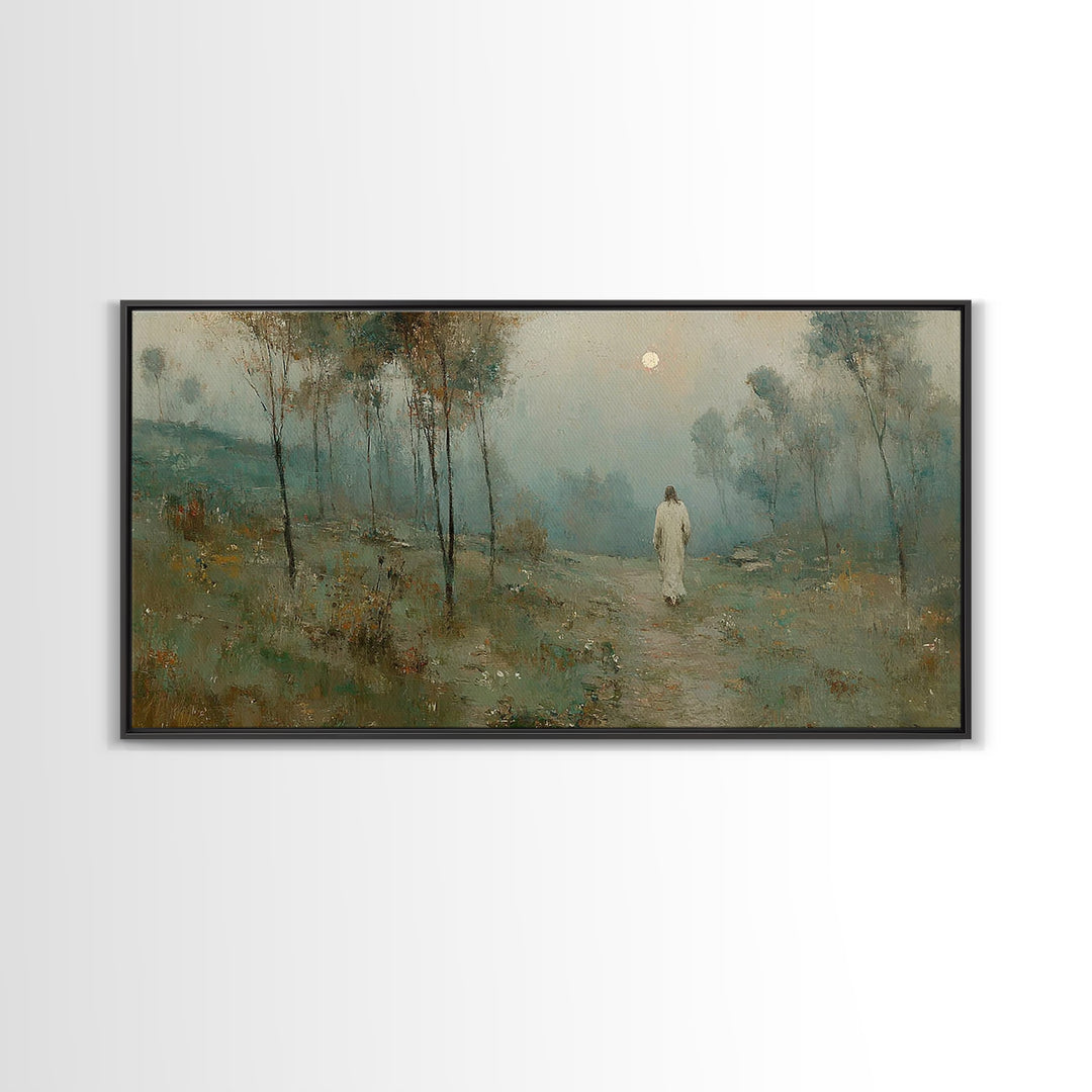 Evening Of Grace | Framed Canvas Print | Christian Art Canvas | Christian Wall Art | Jesus Painting | Christian Gift Ideas | Christmas Art