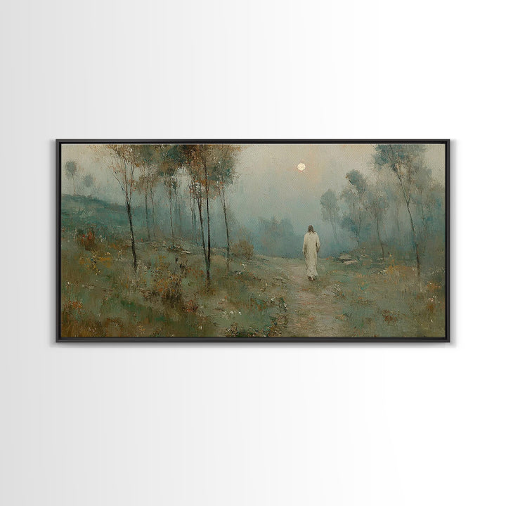 Evening Of Grace | Framed Canvas Print | Christian Art Canvas | Christian Wall Art | Jesus Painting | Christian Gift Ideas | Christmas Art