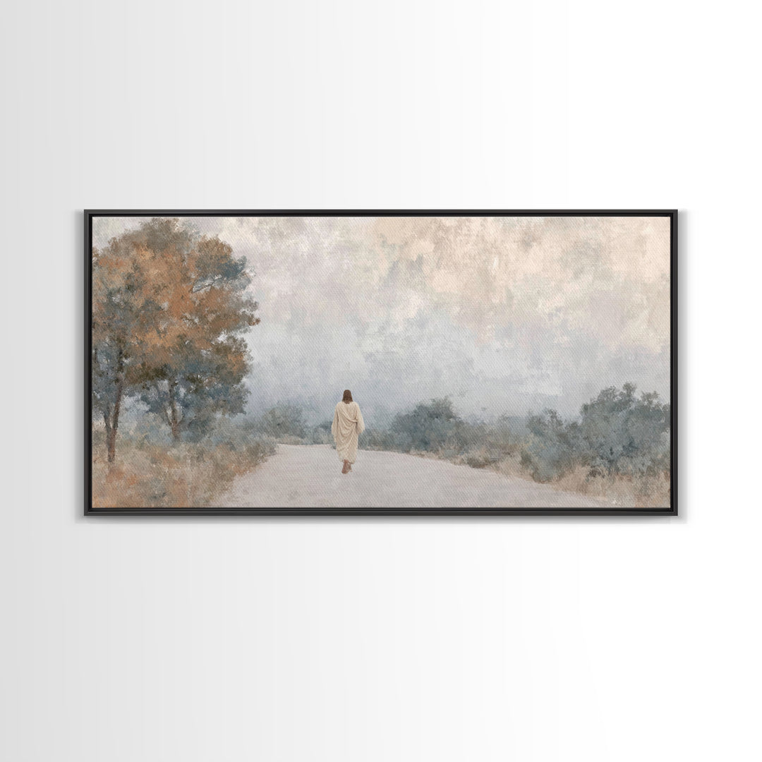 Gentle Morning Peace, Framed Canvas Print, Christian Art Canvas, Christian Wall Art, Christian Christmas Art, Jesus Painting, Christian Dec