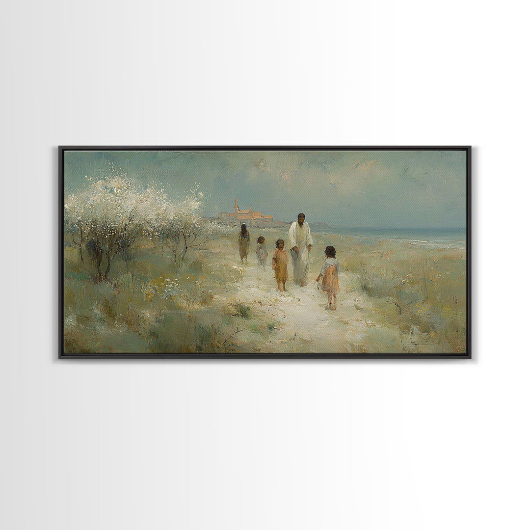 Pure Blessing – Framed Canvas Print – Christian Wall Art – Christian Art Canvas – Jesus Painting – Christmas Art – Christian Christmas Art