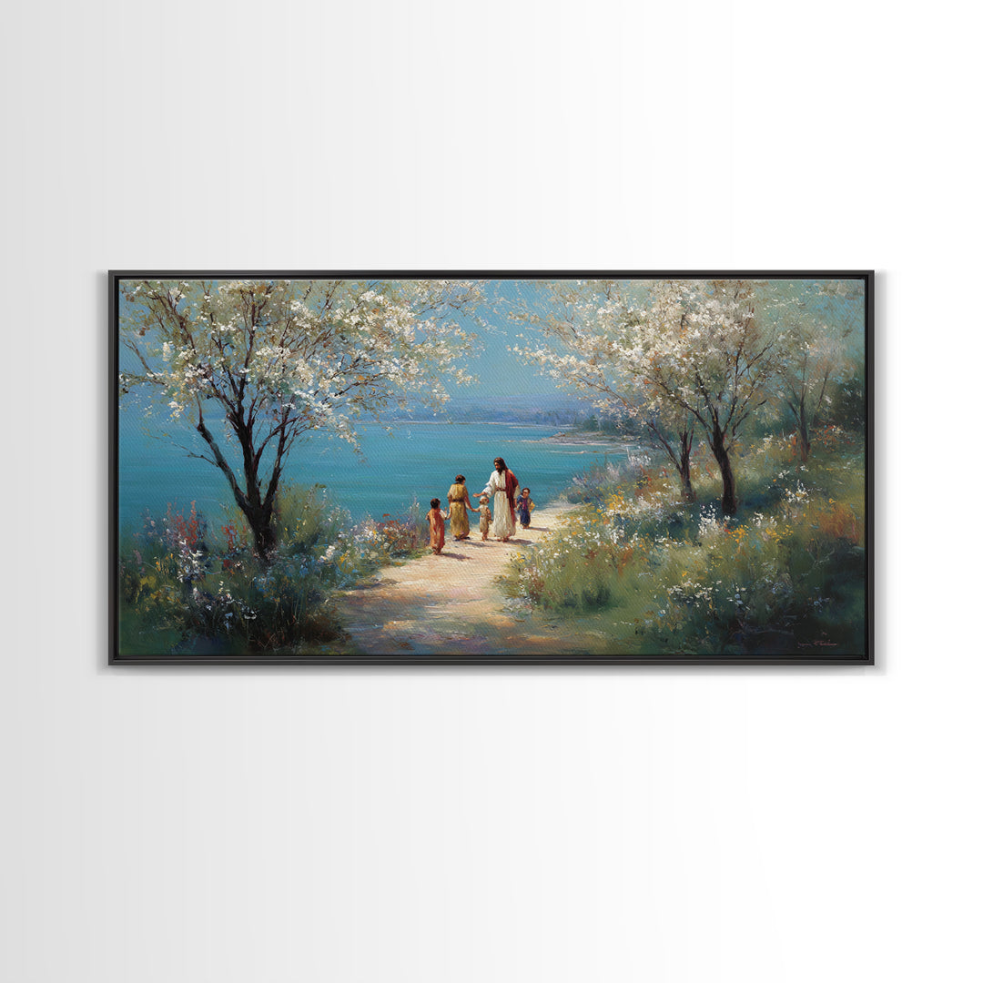 Path Of Grace – Framed Canvas Print – Christian Wall Art – Christian Art Canvas – Jesus Painting – Christian Gift Ideas – Christian Decor –