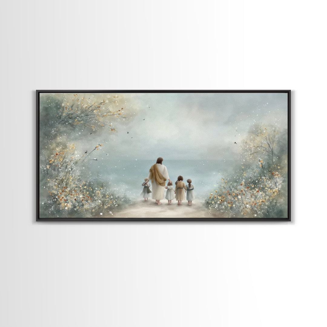 Path Of Mercy – Framed Canvas Print – Christian Wall Art – Christian Art Canvas – Jesus Painting – Christian Christmas Art – Christian Deco