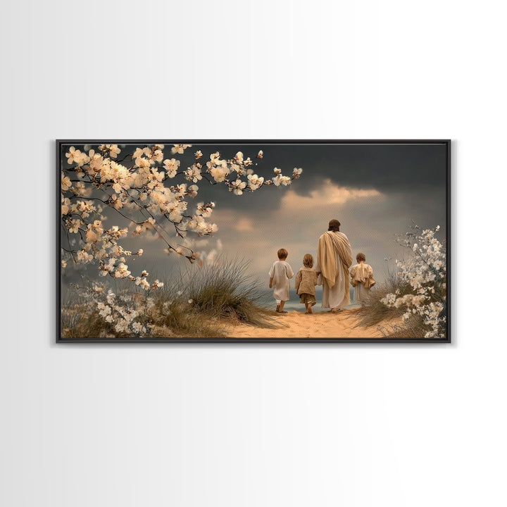 Evening Promise – Framed Canvas Print – Christian Wall Art – Christian Art Canvas – Jesus Painting – Christian Gift – Subtle Christian Art
