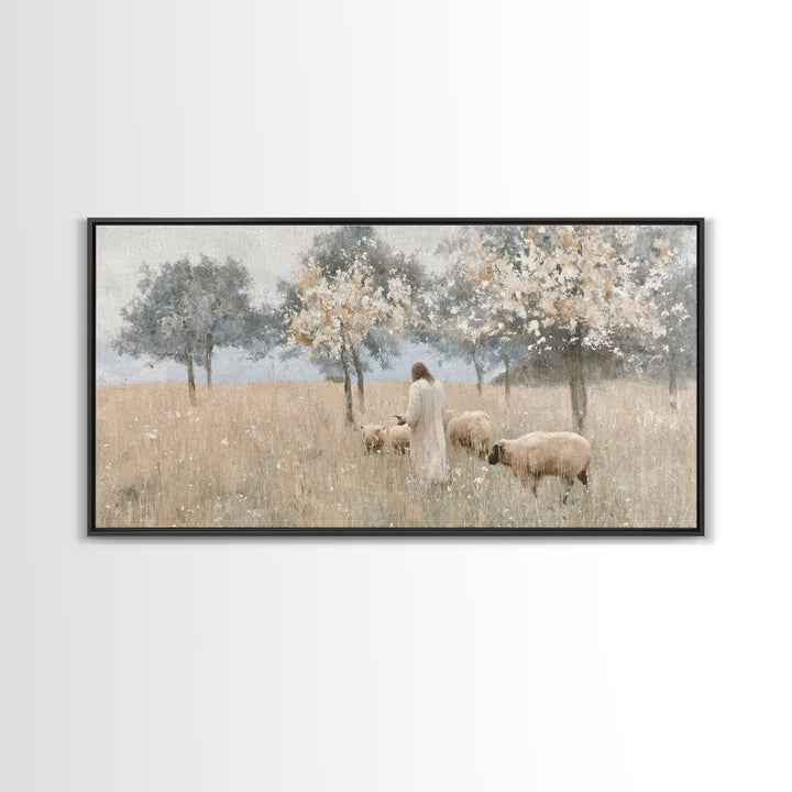 Fields Of Mercy – Framed Canvas Print – Christian Art Canvas – Christian Wall Art – Jesus Painting – Vintage Christian Art – Christian Chri