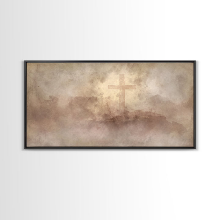 Cross Of Hope – Framed Canvas Print – Christian Wall Art – Christian Art Canvas – Christian Art – Christian Decor