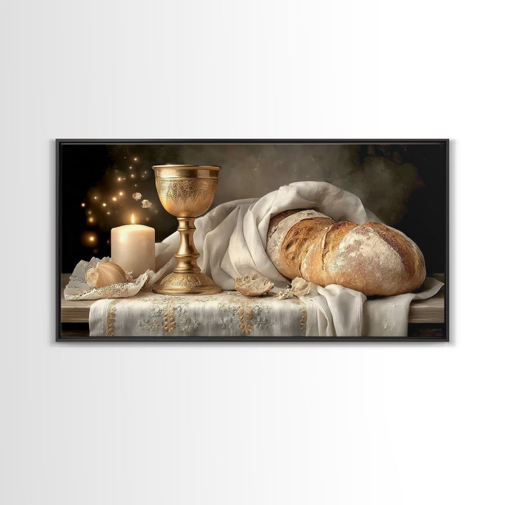 Sacred Communion Peace – Framed Canvas Print – Christian Art – Christian Wall Art – Christian Art Canvas – Christian Decoration