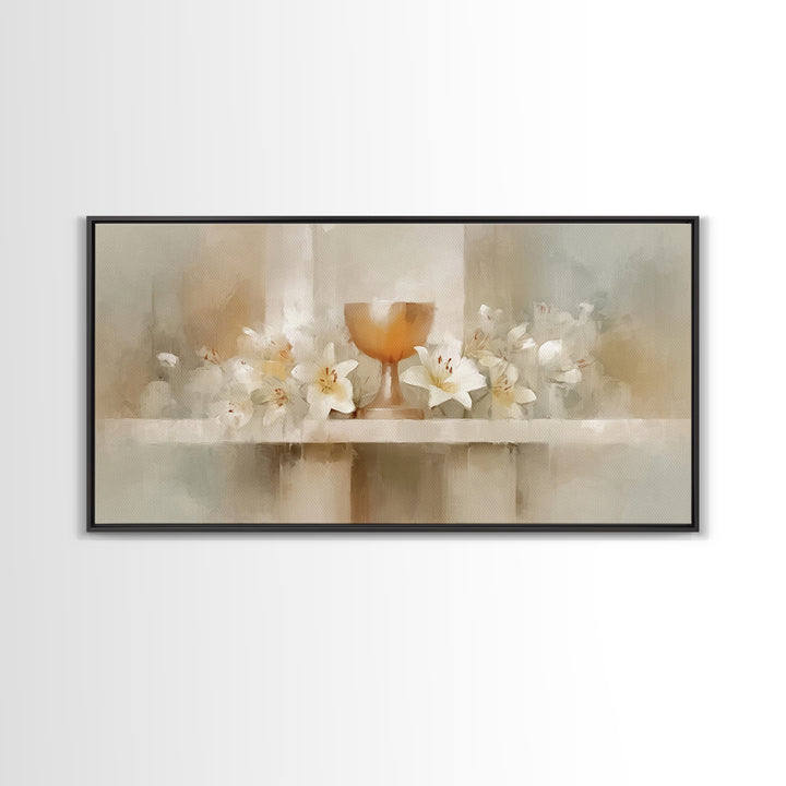 Radiant Communion - Framed Canvas Print - Christian Wall Art - Christian Art Canvas - Abstract Christian Art - Christian Painting - Unique