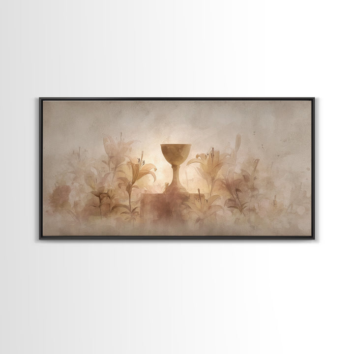 Golden Reverence - Framed Canvas Print - Christian Wall Art - Christian Art Canvas - Moody Christian Art - Christian Paintings - Framed Chr