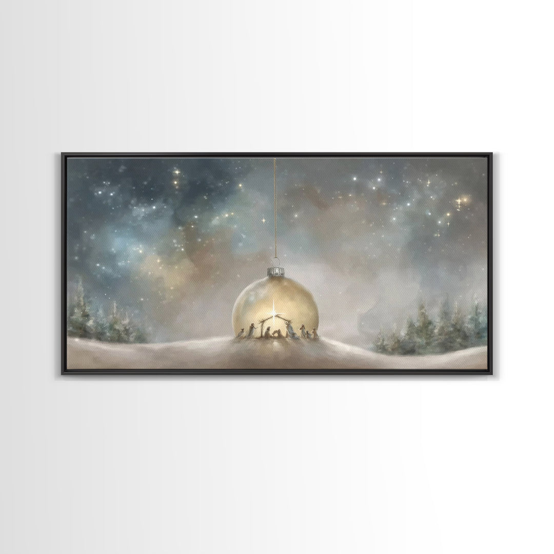Star Of Bethlehem – Framed Canvas Print – Christian Christmas Art – Christmas Wall Art – Christian Art Canvas – Framed Christmas Art – Chri