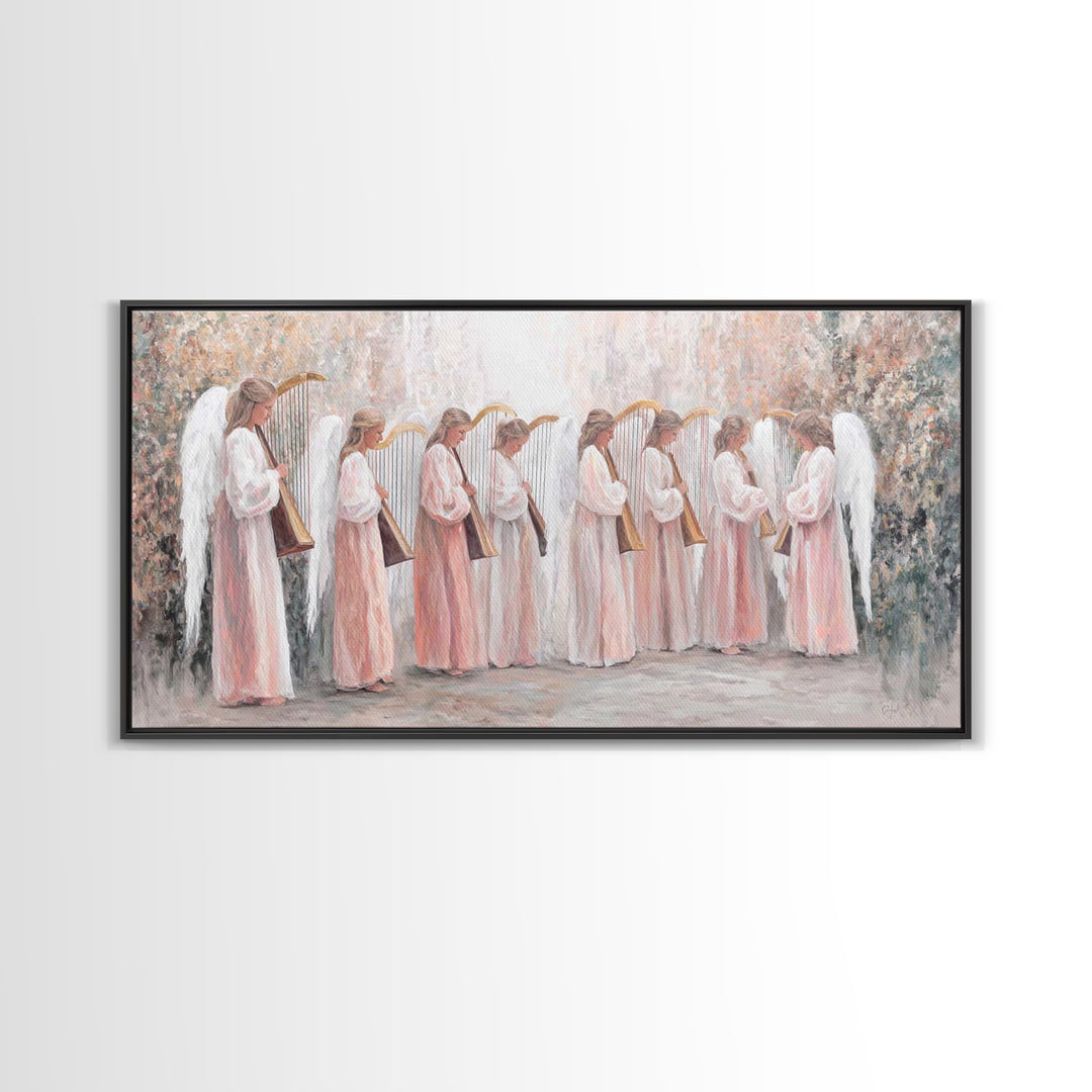 Glory Of Heaven – Framed Canvas Print – Christian Christmas Art – Christian Art Canvas – Framed Christian Art – Christmas Art Framed – Chri