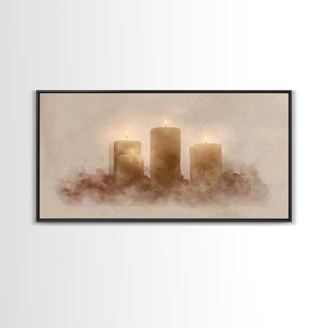 Holy Advent Calm – Framed Canvas Print – Christian Wall Art – Christian Art Canvas – Christian Christmas Art – Christmas Art Framed – Chris