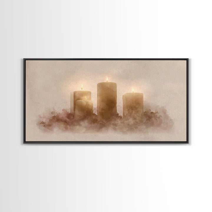 Holy Advent Calm – Framed Canvas Print – Christian Wall Art – Christian Art Canvas – Christian Christmas Art – Christmas Art Framed – Chris